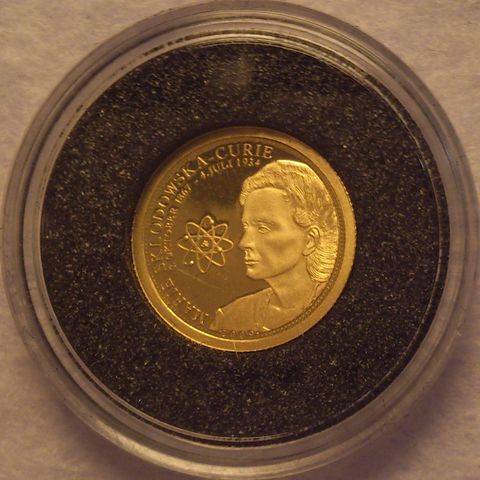 2009, Marie Sklodowska-Curie 1867-1934, 1/25 oz, 999 gull.