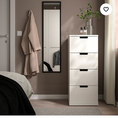 Ikea LILJETRÄD LILJETRÅD speil 30x115 svart