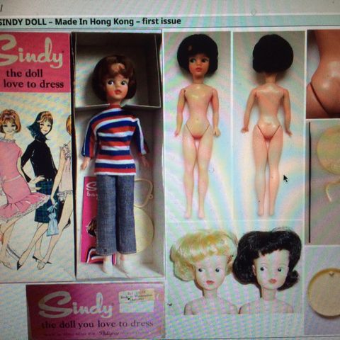 Vintage Barbie - Sindy sett og sko - 60tallet