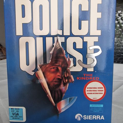 Police Quest 3 The Kindred - Sierra - IBM PC DOS 3.5", 1991, Big Box