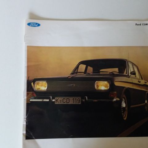 Ford TAUNUS 15M NORSK brosjyre.