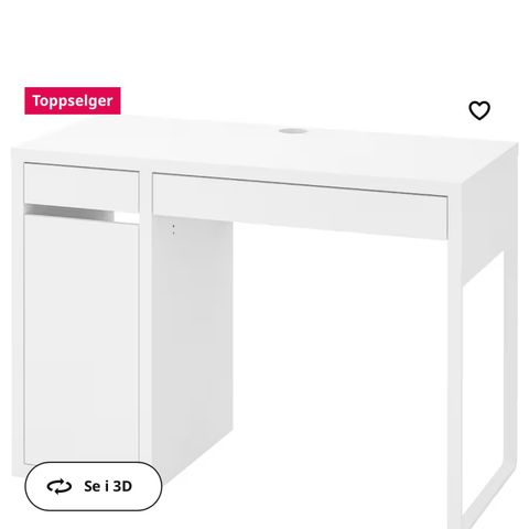 *RESERVERT* Micke skrivebord fra IKEA