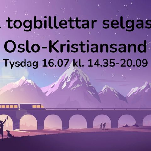 Togbillettar Oslo-Kristiansand