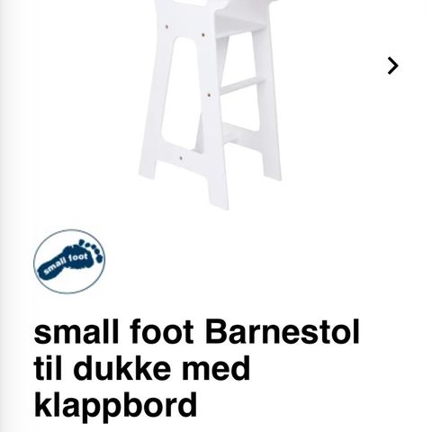 Dukkestol med klappbord