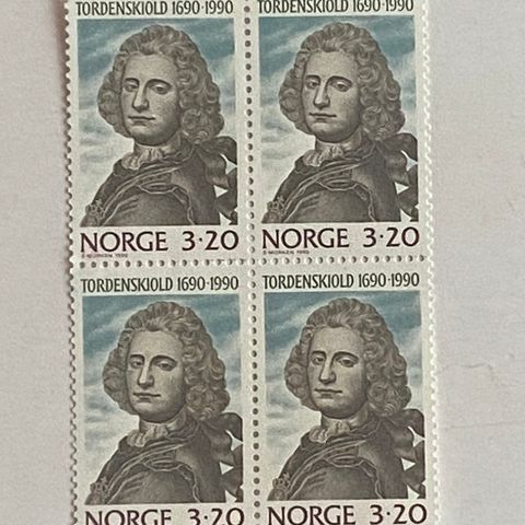 Norge 1990 Peter Wessel Tordenskiold 300 år NK 1095 4-blokk Postfrisk