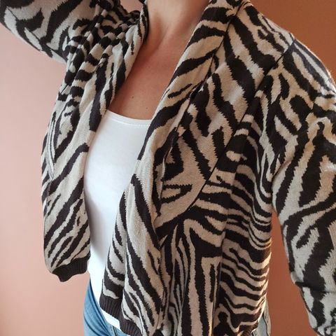 Tigermønstret cardigan