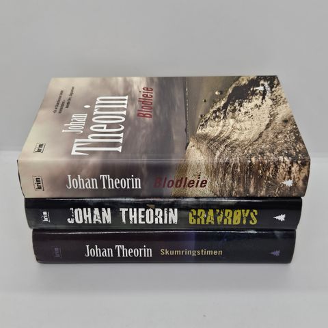 3 stk Johan Theorin hardcover bøker