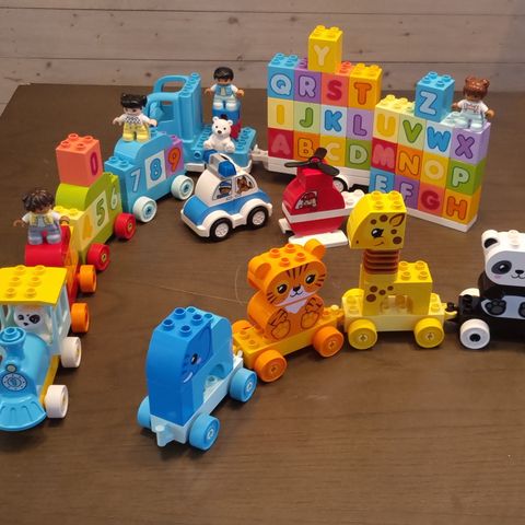 Lego duplo alfabetbil, talltog og mer