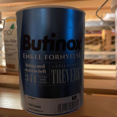 Butinox-maling for treverk farge hvit bomull glans 40