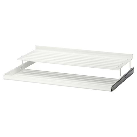 Ikea Pax hvit skohylle med skinner - 75 bredde