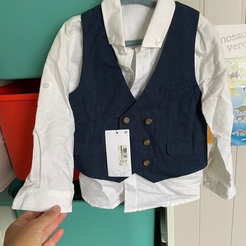 Linen shirt og vest (3-4 år)/ pene klær