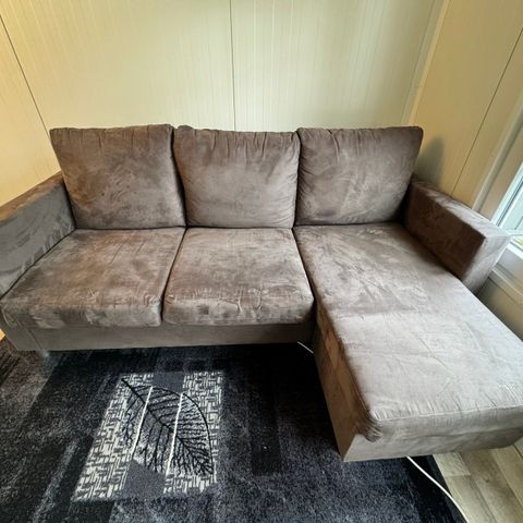 Sofa m/sjeselong 3-seter (mindre type)