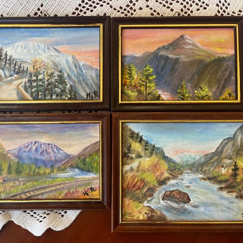 Små, idylliske Rjukan-malerier av Hjørdis Rising selges