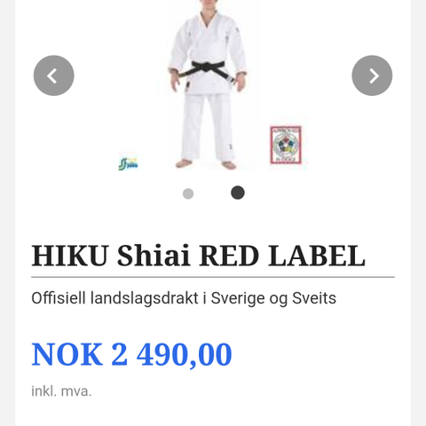 Judo drakt HIKU SHIAI 190 cm