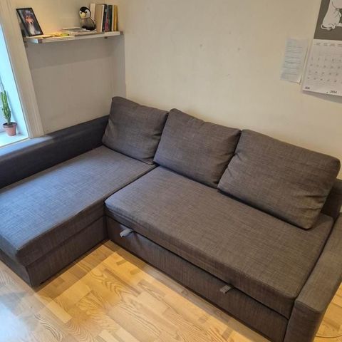 Corner sofa bed with storage