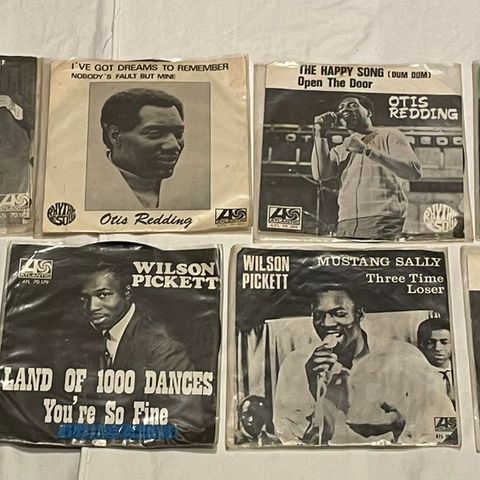 Vinyl singler - Lott 11 RnB: otis Redding, Wilson Pickett mm