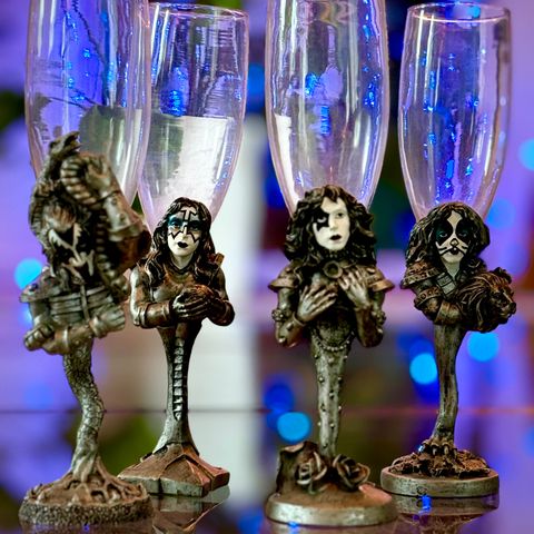 Dekorative KISS glass / Champagneglass