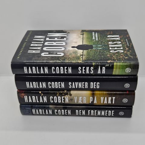 4 stk Harlan Coben hardcover bøker