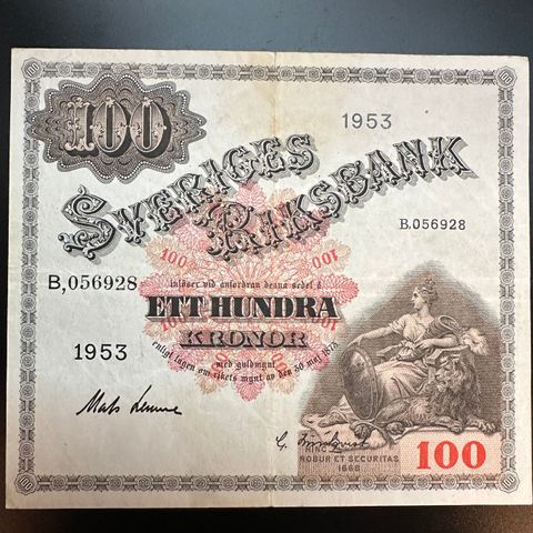 PEN 100 kr Sverige 1935 (627 AO)