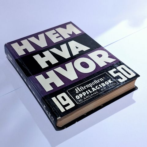 Hvem Hva Hvor. 1950. 1951. 1952. 1953