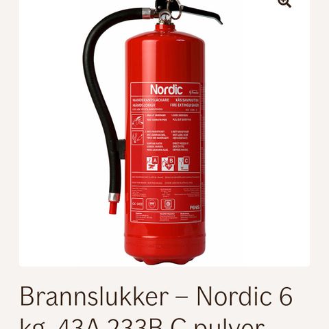 Nordic Brannslukningsapparat (nytt og uåpnet)