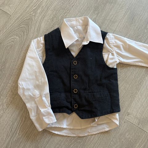 Skjorte og newbie vest 98