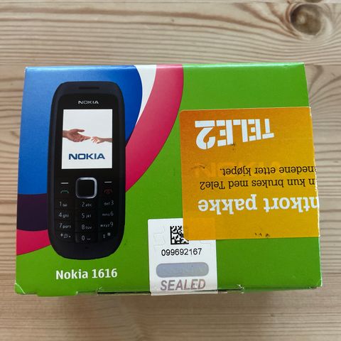 Nokia 1616 mobiltelefon - uåpnet pakke