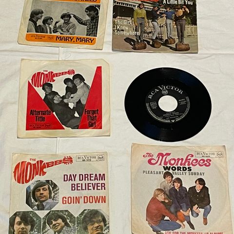 Vinyl singler Lott 2: 6 x The Monkees