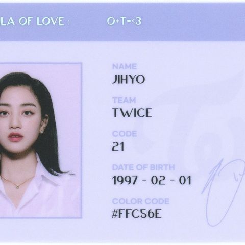 twice jihyo photocard