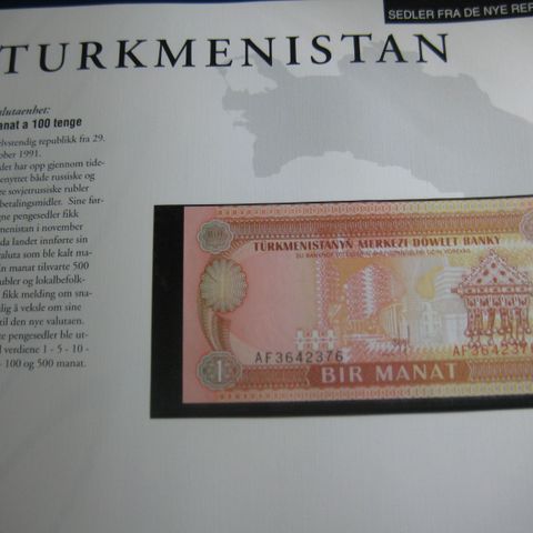 1 Manat  Turkmenistan unc