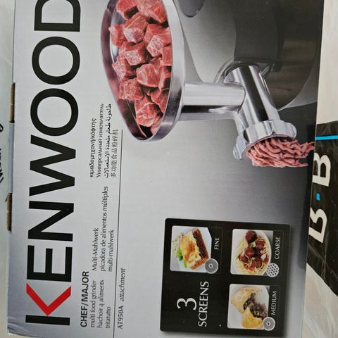 Kenwood kjøttkvern, helt ny