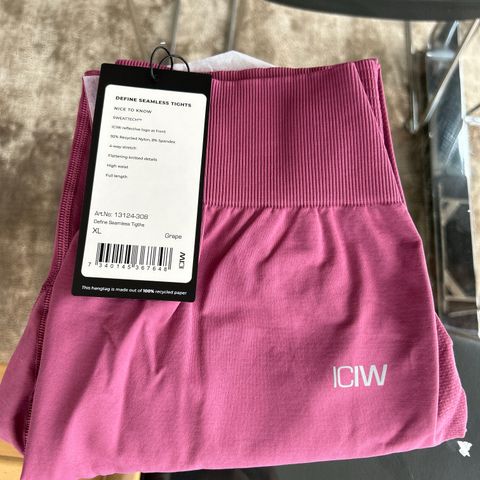 ICIW Define Seamless Tights, drue farge,helt ny,XL størrelse