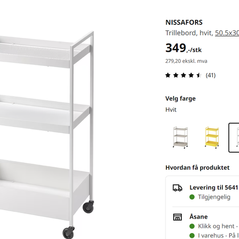 Trillebord fra IKEA selges