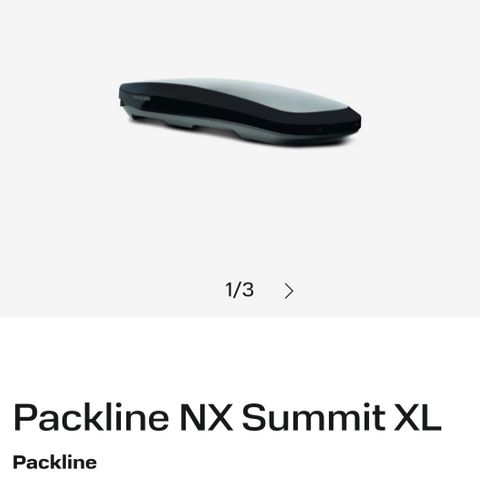 Packline NX summit XL takboks sort glassfiber og Thule takstativ