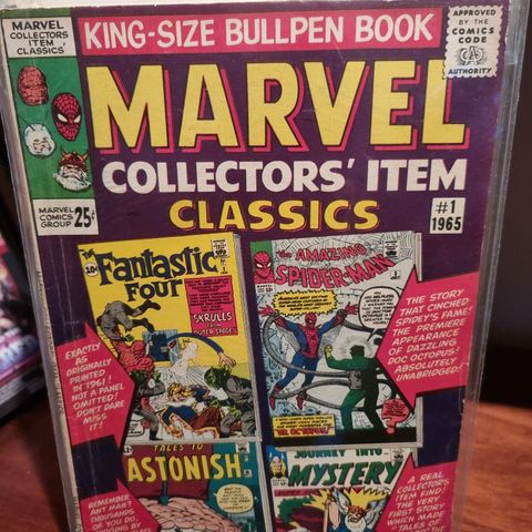 Marvel Collectors Item Classics samling fra nr 1 1965 og fram