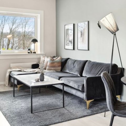 Sofa - Sofacompany Astha, Velour Matt Dark Grey