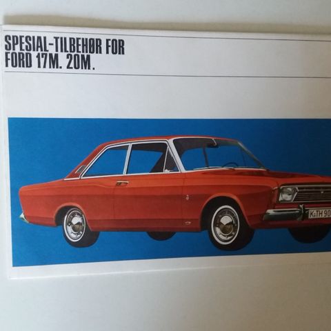 1968 Ford 17M og 20M Tilbehør -brosjyre. (NORSK)