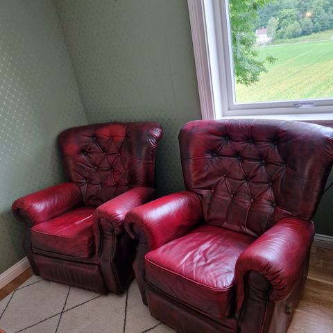 3-seter sofa + 2 recliner stoler