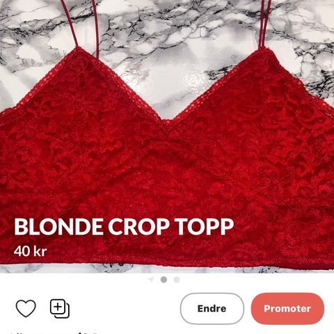 Blonde crop topp