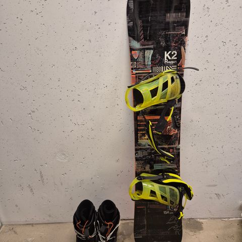 K2 Raygun Snowboard m/bindinger og boots str 42