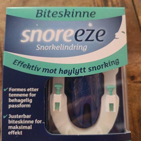Biteskinne mot snorking SnoreEze