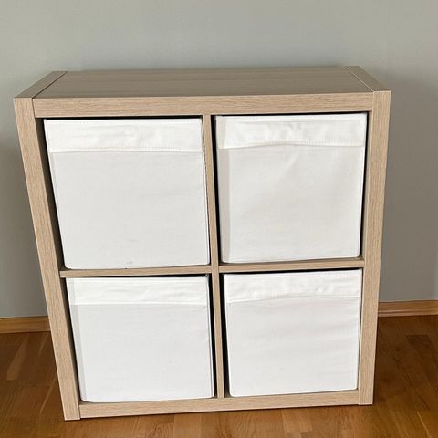 Ikea Kallax hylle m/ Dröna boks x 4