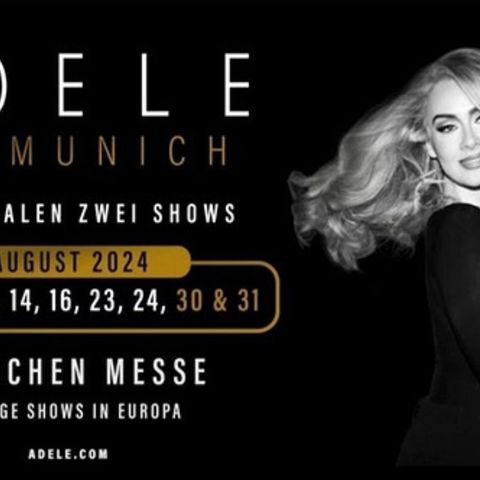 Adele konsertbillett i Munich 2.August.2024