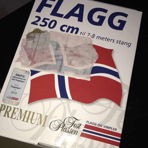 Norsk flagg 250 cm