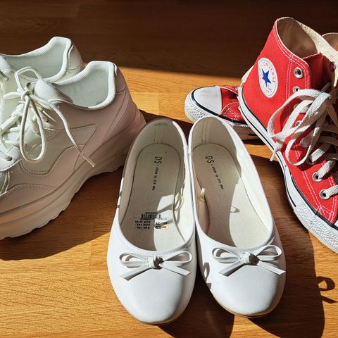 Converse, fritidssko, ballerinasko.