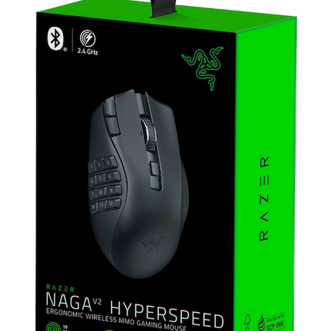 Razer Naga V2 Hyperspeed Gamingmus (Trådløs)