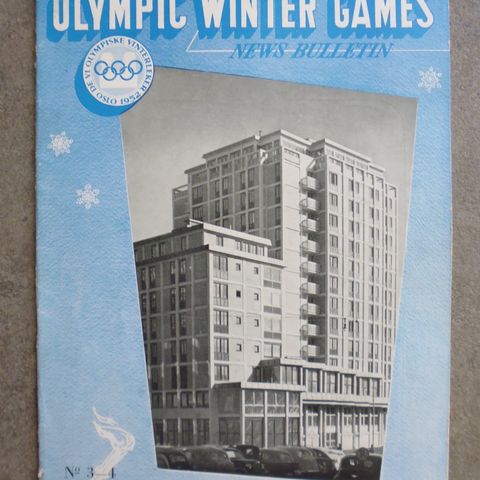 Olympiske leker 1952. - The Vith Olympic Winter Games New Bulletin No. 3-4.