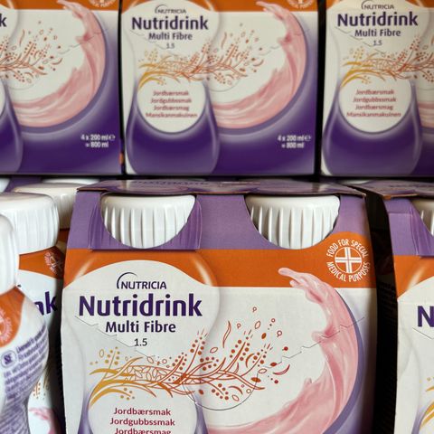 Nutridrink Multi Fibre næringsdrikk jordbær 200 ml x 62