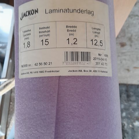 Laminat underlag.