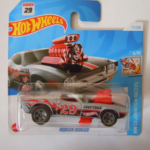 🔥 Hot Wheels 2024 Rodger Dodger 77/250 , Hot Wheels Celebration Racers 5/10